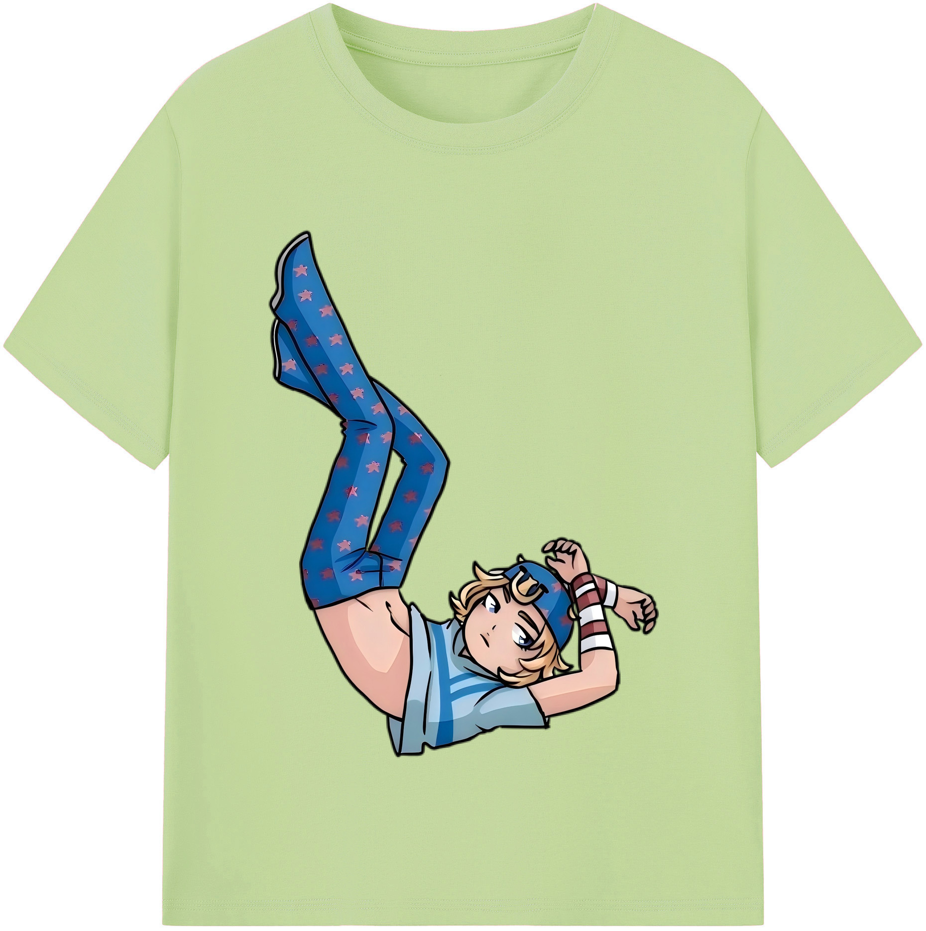 （画像用） ジョジョの奇妙な冒険 グイード?ミスタ JoJo's Bizarre Adventure Guido Mista 綿100％半袖Tシャツ（フロントプリント）